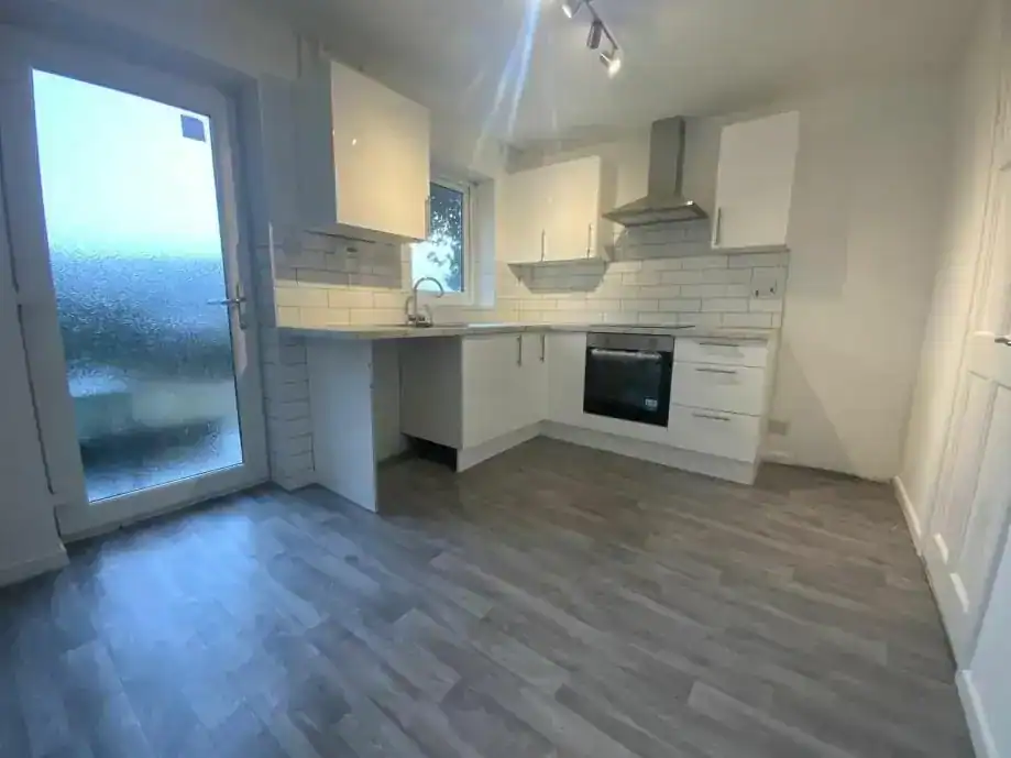 Bright, contemporary kitchen space ideal for first-time buyers in affordable areas of England.