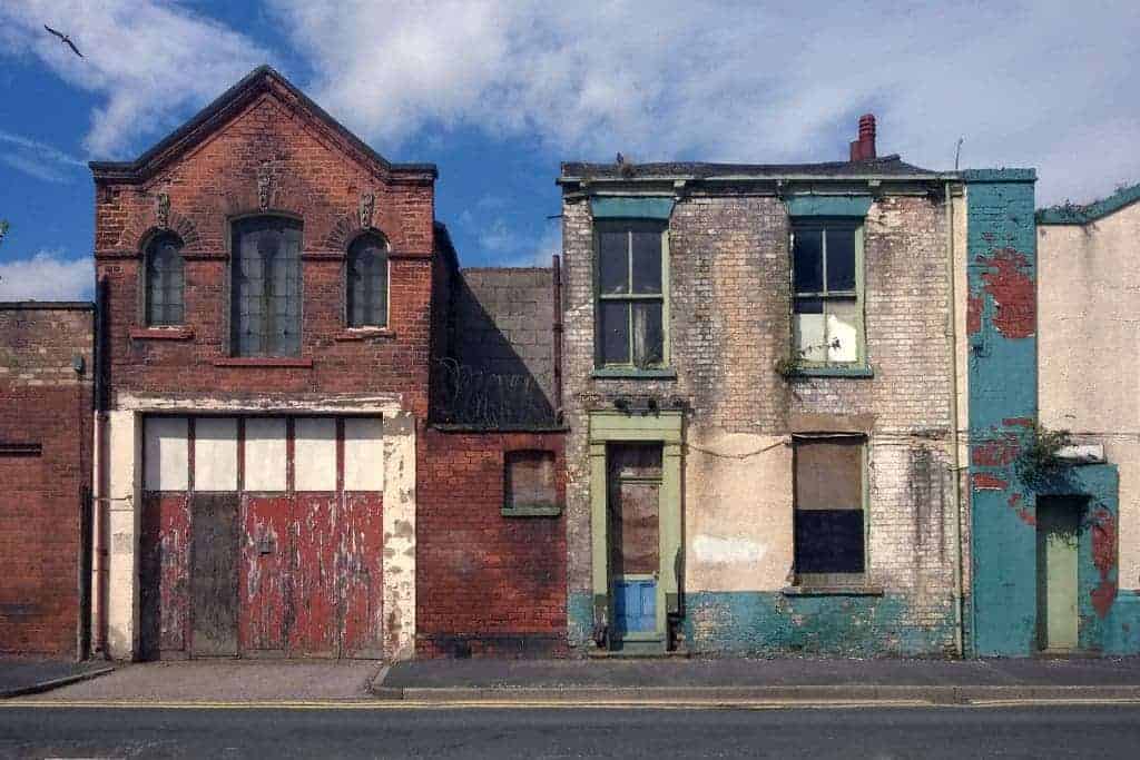 Vacant commercial buildings being prepared for sale